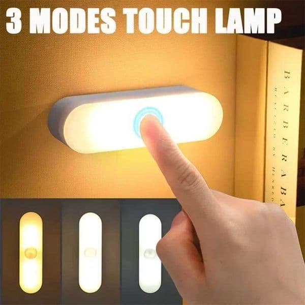 3 Modes Magnetic Touch Light LED Night Lights USB Charged Dimmable Office Study Reading Desk Lamp Removable Bedside Wall Z250225