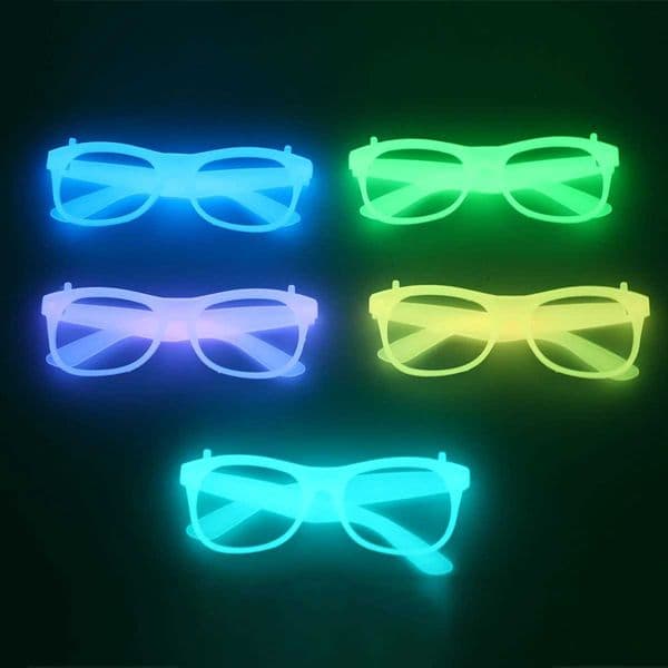2025 5pcs Luminous Glasses Glow Sunglasses With Light Neon Fluorescent Decorative Bar Party Gift Adult Kids Birthday Props X250225