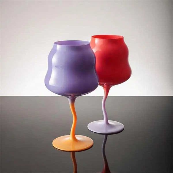 Cream glass vintage crystal glass candy colorful sparkling wine juice glass for cold drinks home decoration creative cupXJ250225
