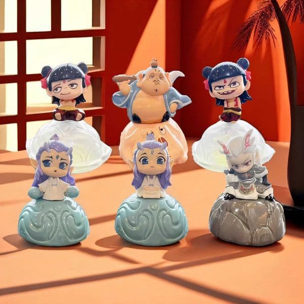 Authentic Nezha Demon Childrens Sea of Troubles Series Candy Toys Blind Box Trendy Handheld Aobing Gift Ornament Z250225