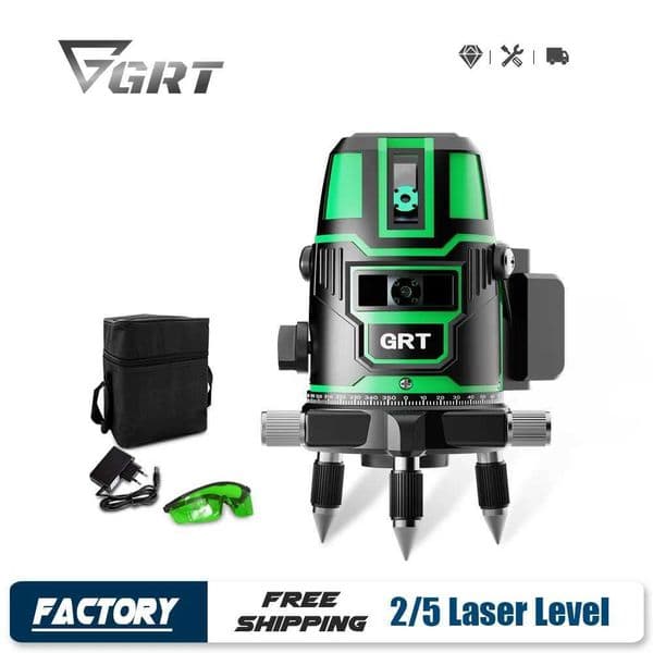 2/5 Lines 6 Points Red Laser Level Automatic Self Leveling 360 Horizontal Vertical Adjustment Higher Visibility Laser Level X250225