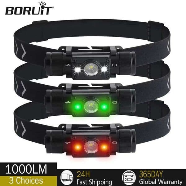 BORUiT HP300 Powerful LED Headlamp 18650 Battery C-type Charging Headlamp Fishing Work Headlamp Camping Light X250225