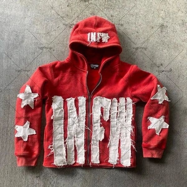 Y2k Long Sleeved Pullover Hoodie With Letter Patchwork Tops Streetwear Vintage Hoodie School Outfit Punk High Street Ootd s 250226
