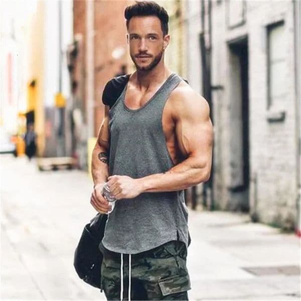 gym clothing cotton singlets canotte bodybuilding stringer tank top men fitness shirt muscle guys sleeveless vest Tanktop 250225