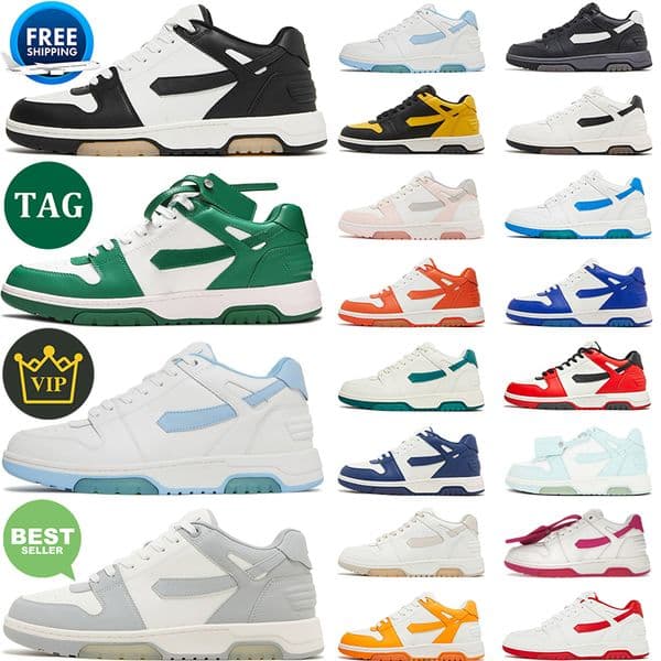 free shipping designer shoes Out of Office off whitesneaker mens skate sneakers women Casual trainers Black White Light Blue table tennis size 36-45