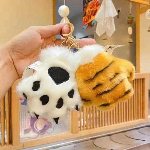 Plush Keychain Pendant with Ring Cute Tiger P Doll Car Key Chain Bag Pendant Keyrings For Favor Jewelry Z250227