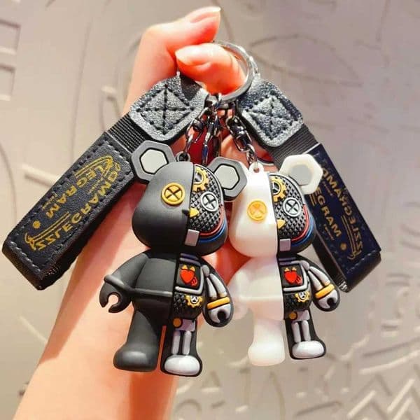 2026 New Simple Mechanical Bear Cute Niche Doll Keychain Chain Bag Personzed Small Pendant Accessories Keychaindecorativegifts Toys
