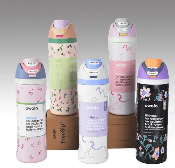 US stock DHL Design Owala Cat Cups Vacuum Flasks Thermoses Water Bottles Drinkware Thermo Stainless Steel Tumbler Thermal Original Cold Coffee Mugs 32oz 24oz
