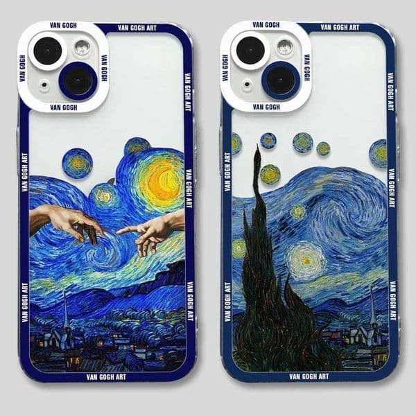 Great Art Van Gogh Oil Painting Phone Case For iPhone 16 15 Pro Max 14 13 12 11 Pro Max 7 8 14 15 Plus X XR XS Soft Clear Cover Z250227