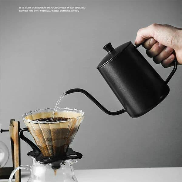 Coffee Hand Brewing Pot 250/350/600ML Stainless Steel Long Gooseneck Coffee Pot Kettle For Induction Stove Tops Kitchen Tools 250224BJ