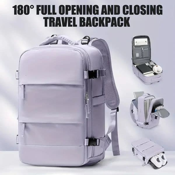 Ship from US Women Travel Backpack Cabin 40x35x20 Airplane Large Capacity Waterproof Casual Bag School Suitcase Laptop Backpacks 250228FBB