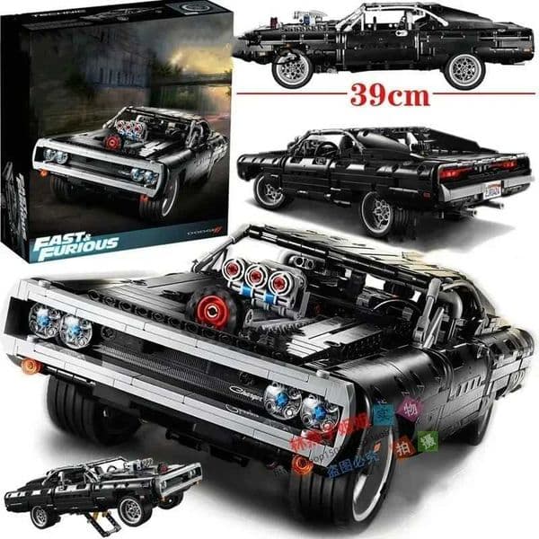 Build Block Set Build Block Set Model Kit 2026 New Dodge Racing Car Building Blocks Fast Furious Vehicle Toy Birthday Christmas Gift brick Brick For Engine Bo