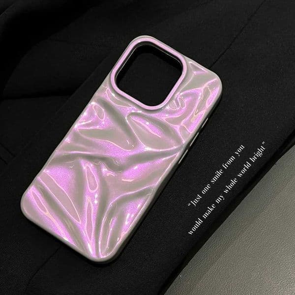 Colorful 3D Water Ripple Pattern Phone Case For iPhone 16 15 14 13 12 11 Pro Max Luxury Soft Shockproof Silicone Cover Girls Z250227