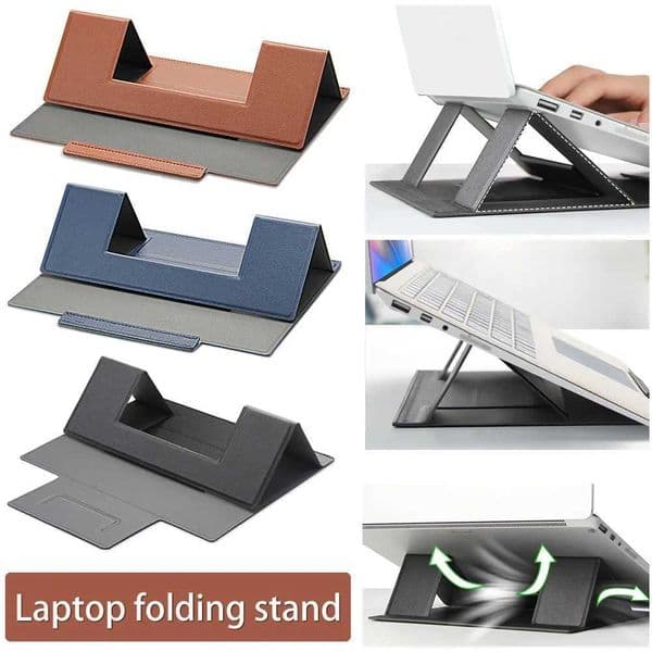 Invisible Laptop Raise Stands Adjustable Portable Reusable Lift Cooling Pad for PU Laptop Hold Computer Notebook Tablet BracketXJ220228