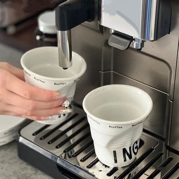 Ins Style Irregular Ceramic Mug Handpinch Coffee Cup Mugs Funny Glass Drinking Glasses Kawaii Dessert Plate 250228BJ