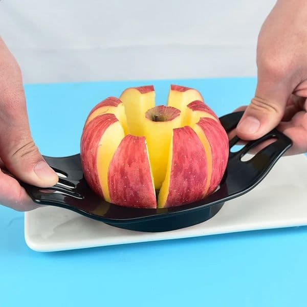 1PC Kitchen Gadgets Plastic Apple Cutter Stainless Steel Slicer Fruit Divider Household Fruit Cutter Corer Apple Cutter 250224BJ