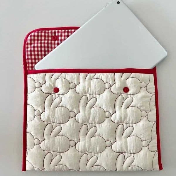 Cotton Cute Cartoon Rabbit Laptop Case Tablet Carrying Case Macbook Computer Protection Laptop Case Womens briefcase Z250224