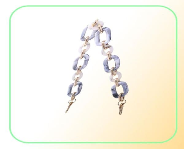 Keychains Bag Handle Chain DIY Acrylic Resin Handbag Strap Shoulder Purse Replacement Straps With Buckles For Bags2701586
