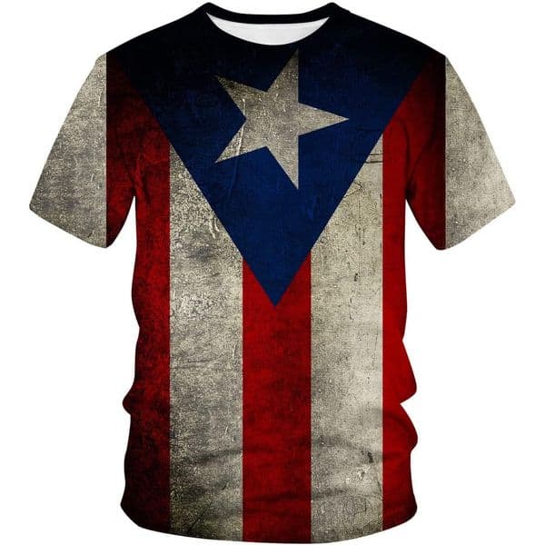 Mens T shirt Puerto Rico T-Shirt Puerto Rican Flag Graphic Novelty Tee Casual tops summer clothes Make old models