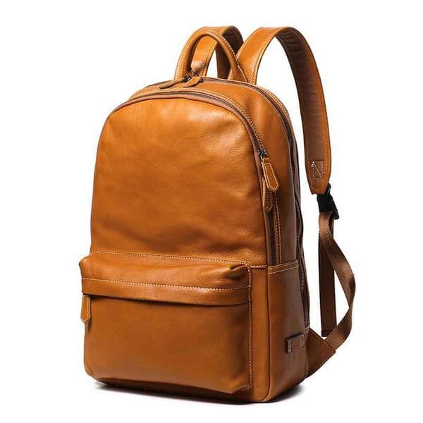 Vintage Genuine Leather Mens Backpack Casual Travel Backpack Women Laptop Backpack School Teenage Youth Backpacks Z250224