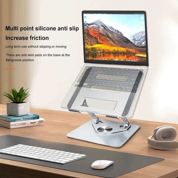Tablet Stand 360 Rotation Foldable Bracket Hollowed Notebook Desktop Holder for iPad Phone Laptop Below 17 InchesXJ220228