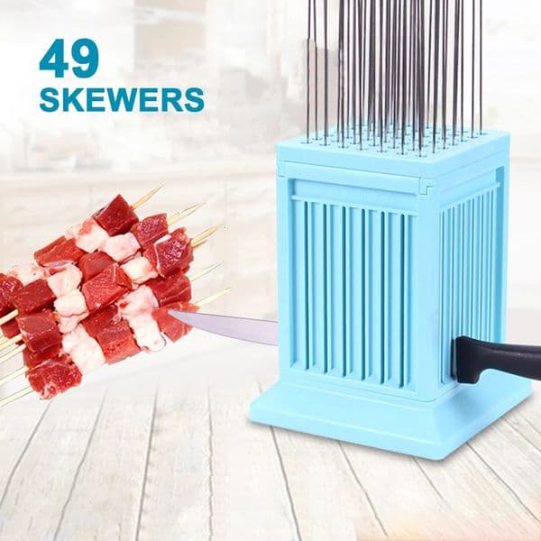 Vegetables Barbecue Accessories Kebab Maker Beef Pork Meat Skewer Tools Barbecue Stringer Box Machine 49 Holes 250604ww