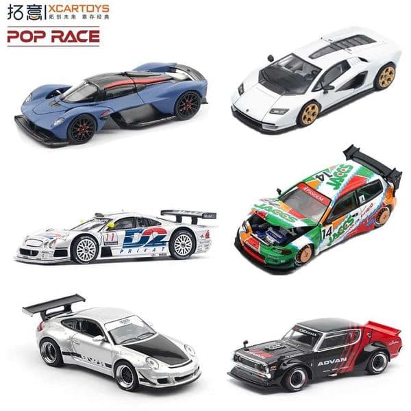 Xcartoys PopRace 1/64 Diecast Model Car Alloy Vehicle Toys Gifts for Teenagers Adults Hobby Collection Z250602