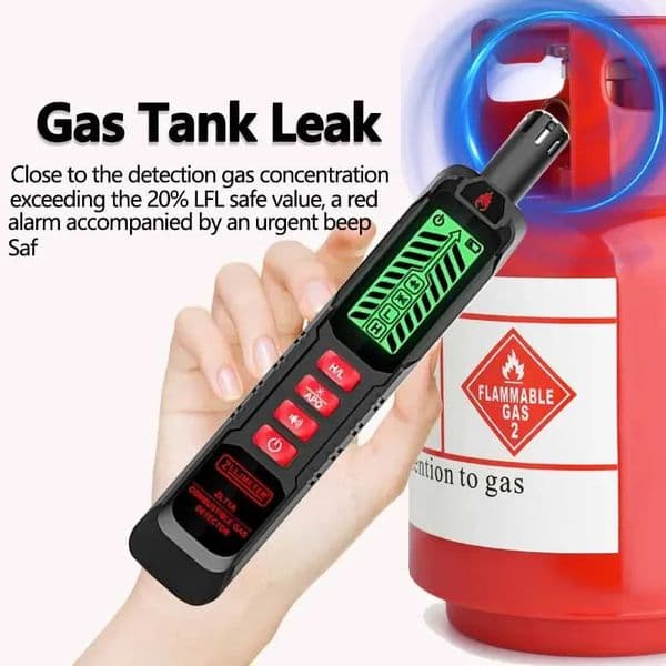 Combustible Gas Leak Detector Natural Flammable Alcohol LPG Methane Analyzer Buzzer Alarm PPM Analyzer Combustible Sensor Tool 250529
