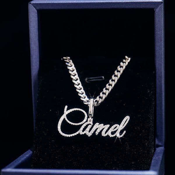Provence Jewelry Customized Luxury Jewelry Sterling Silver With 14K Gold Plated Letter Pendant Necklace Hip Hop Iced Out DEF VVS Moissanite Initial Name Necklace