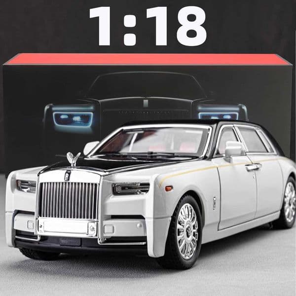 2026 New 1 18 Rolls-Royce Phantom Zinc Alloy Pull Back Toy Diecast Car With Sound And Light Restic Modeling Model Toy111 Z250602 Toys