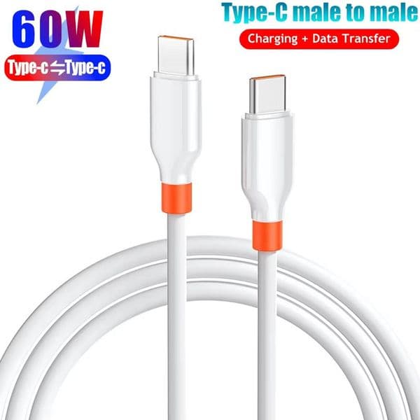 60W USB C to USB C Fast Charging Cable 1m 3FT PD 27W Cellphone Fast Charger Cord High Speed Data Transfer For iphone 16 15 14 13 Galaxy S25 S24 S23 S22 S251120