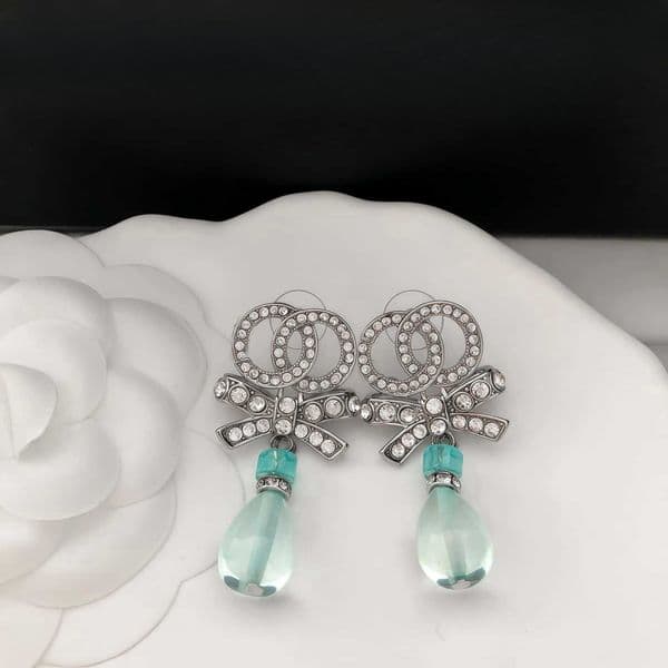 Brand Designer Earring Geometric Luxury Earring Women Rhinestone Pearl Earring Letter Bow Stud Wedding Party Jewelry Accessories