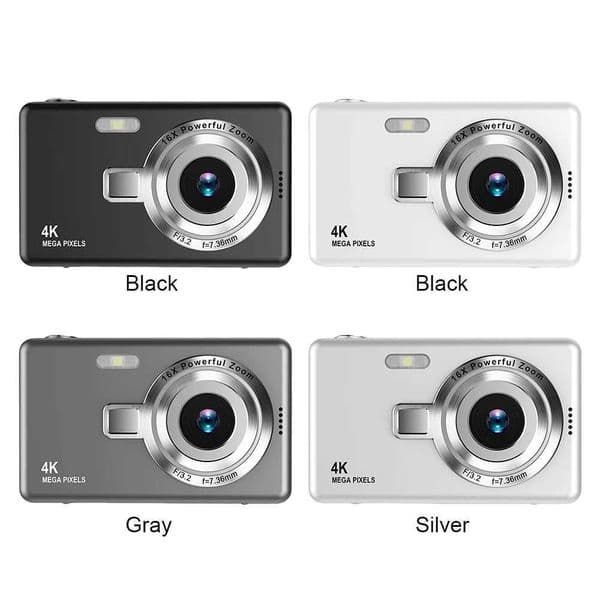 4K HD 1080P Digital Camera 96MP Autofocus Vlogging Camera 16X Zoom Video Camcorder 2.4 Inch IPS Screen for Kid Adult PhotographyXJ250603