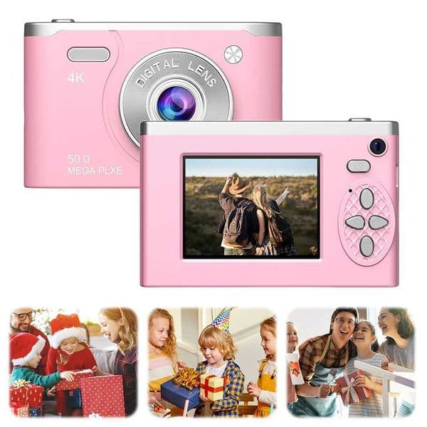 Digital Camera 8x Digital Zoom CCD Child Camera Dual Lens Photography Camera 2.4inch LCD with Fill Light for Travel and Students XJ250603