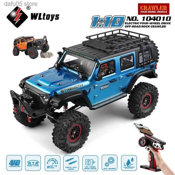 WLtoys104010 1/10 Professional RC Car 24G Off Road 4WD Remote Control With Light Large Electric Climbing Car For Adults L251215W260225