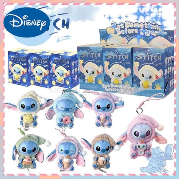 2025 New Stitch Eat Something Before Sleep Series Vinyl Blind Box Pendant Cute Doll Mystery Box Cute Toy Doll Holiday Gift Toys W250603L260420