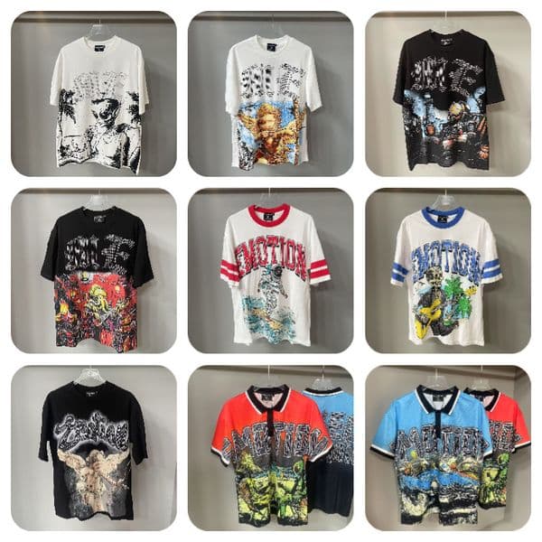 Designer shirt Hip Hop Retro Patchwork Y2K Clothes Men Women Harajuku Letter Black T Shirt Punk Rock Short Sleeve and Polo Z260225