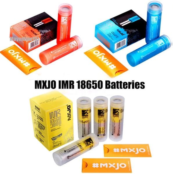 Authentic MXJO IMR 18650 Li-ion Battery 3500mAh 3000mAh 10A 20A 35A 3.7V Red Yellow Blue High Drain Rechargeable IMR18650 Cell Lithium Batteries Flat Top