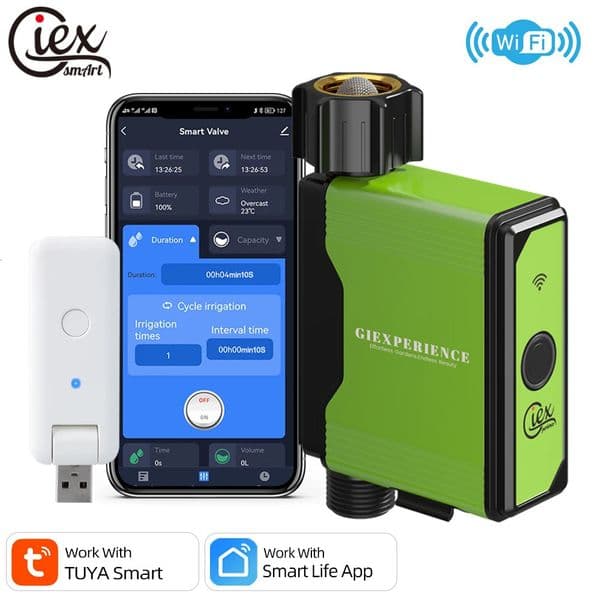 WIFI Garden Watering Timer Drip Irrigation System Built-in Water Flow Recorder Controller TUYA 250604