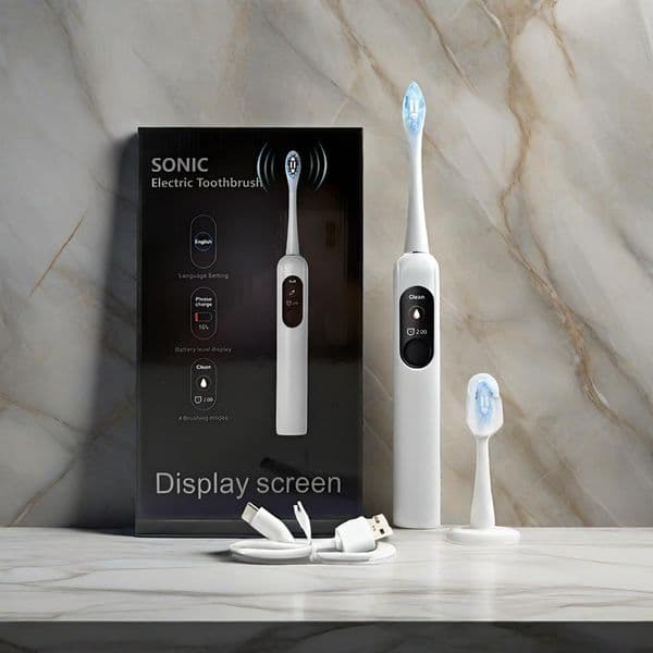 Smart LED Screen Electric Toothbrush Waterproof Rechargeable Oral Care Ultrasonic Toothbrush