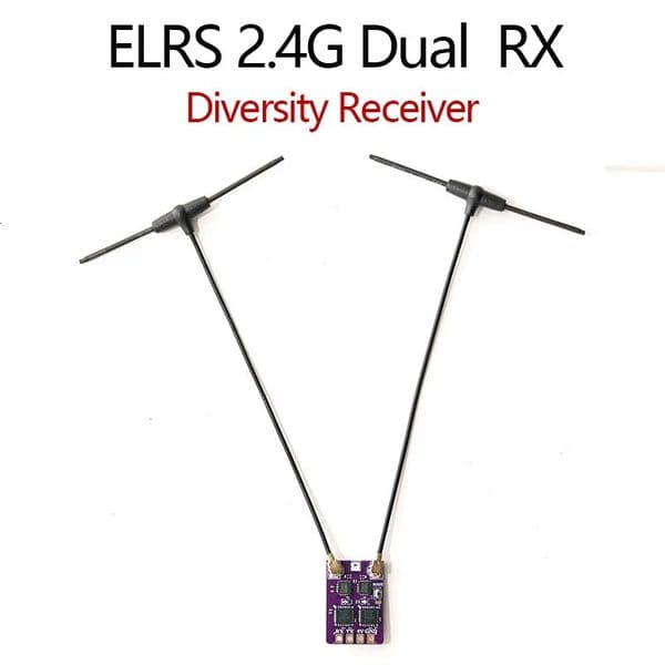 ELRS 2.4G Diversity Receiver Dual Antenna RX Built-in TCXO for FPV Freestyle RC Racing Long Range Drone Accessories 250604