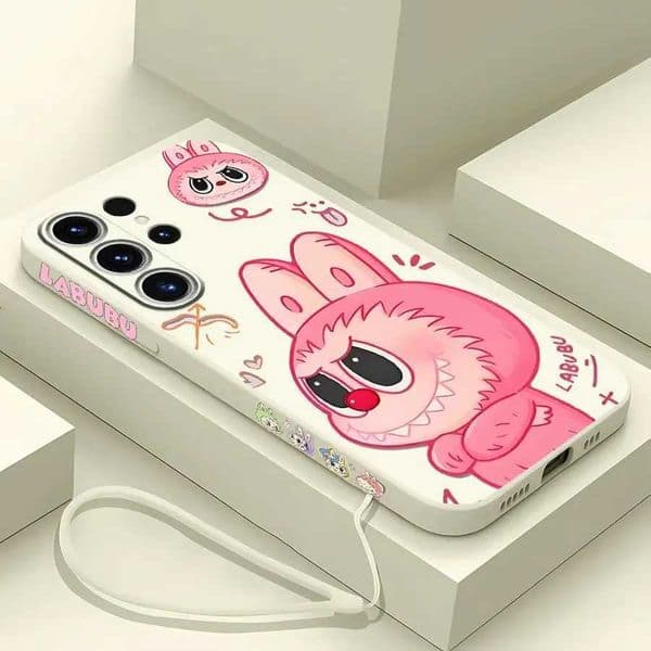Cute Labubu Fun Soft Phone Case for Samsung Galaxy S25 S21 S22 S23 S24 Ultra S20 FE S10 Plus Note 10 20 Ultra X250605