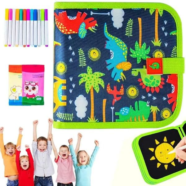 6 Page Drawing Educational Toys Erasable Graffiti Drawing Book Wiping Coloring Erasable Blackboard Pad 250530