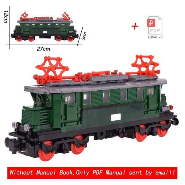 2025 New MOC Ci Creative Idea Train E44 8-W Hopper Car Carrier. Building Block Bricks Kids DIY High-tech Creative Toys W250605