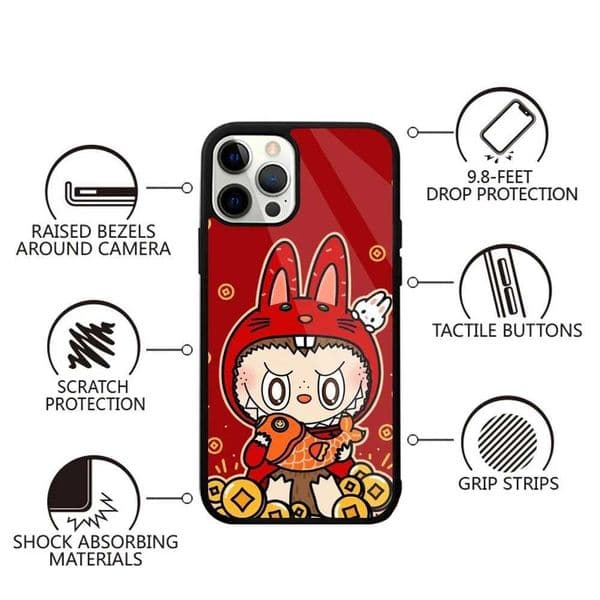 Cartoon L-Labubu Cute Phone Case For iPhone 161514131211PlusProMaxMini Magnetic Wireless Charging X2506051