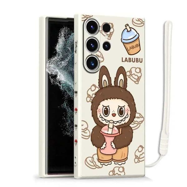 Case for Samsung Galaxy S22 Ultra Note 10 20 Ultra S24 S25 Plus S25 Ultra S20 FE S23 S21FE Soft Cover Cute Labubu X250605
