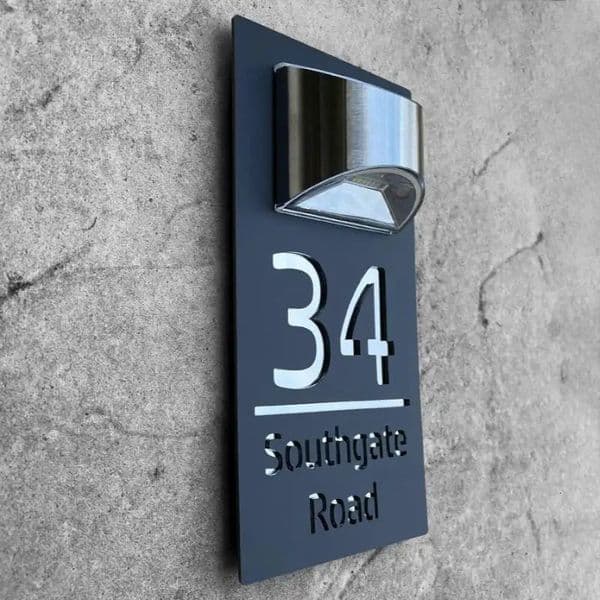 Custom Led House Number Solar Acrylic Property Number Door Signs Address Plaque Led lit NumbersStreet Name Door Plate Decor 250604