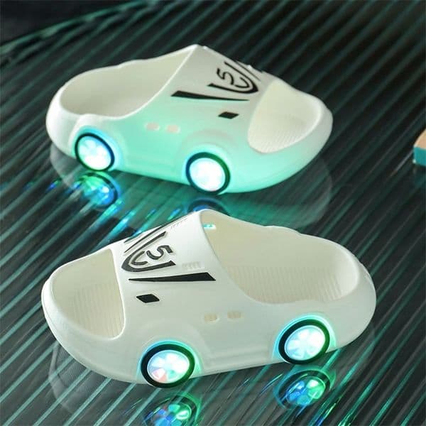 SummerChild Shoes LED Lights Slippers Baby Indoor Antiskid Sandals Boy Girl Luminous Slippers Kid Home Parent-child Sandals 250604