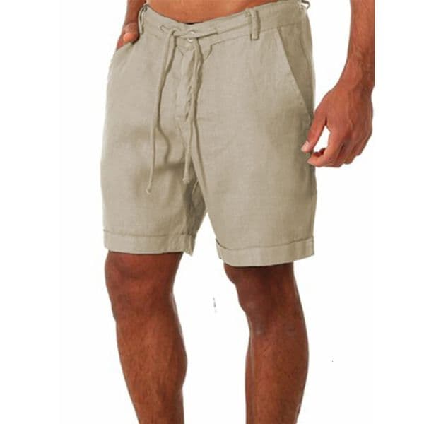 KB Mens Cotton Linen shorts Pants Male Summer Breathable Solid Color Linen Trousers Fitness Streetwear S-4XL 250529