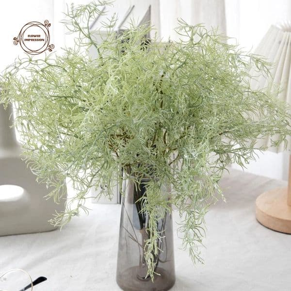 10/15PCS Artificial Plants Ferns Rosemary Stem Fake Green Plants Shrubs Rustic Farmhouse Outdoor UV Resistant Garden Plants Ḁ